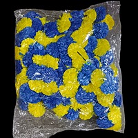 Genda lari 5 pcs ( each 5 feet ) artificial marigold garland (Blue/yellow) colour