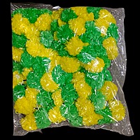 Genda lari 5 pcs ( each 5 feet ) artificial marigold garland (Green/yellow) colour